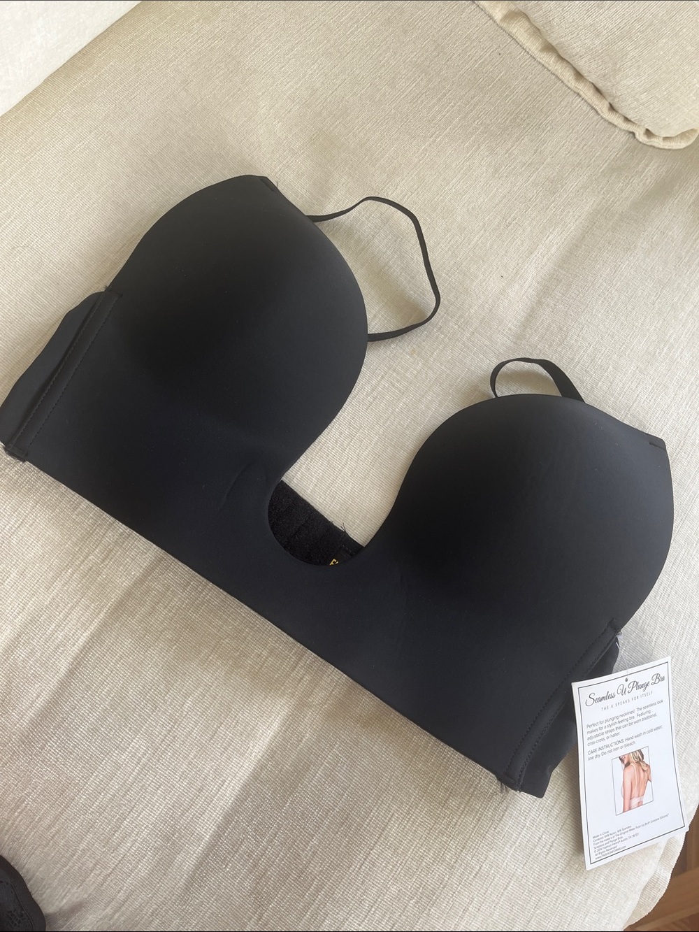 Fashion Forms Black Strapless Plunge Bra